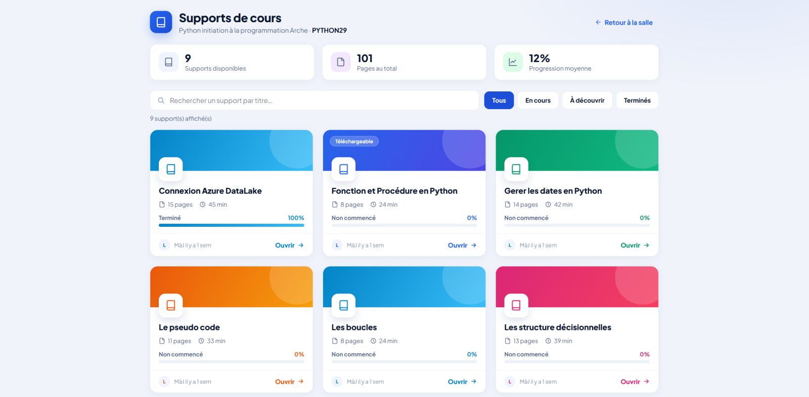 Capture d'écran d'EduTools