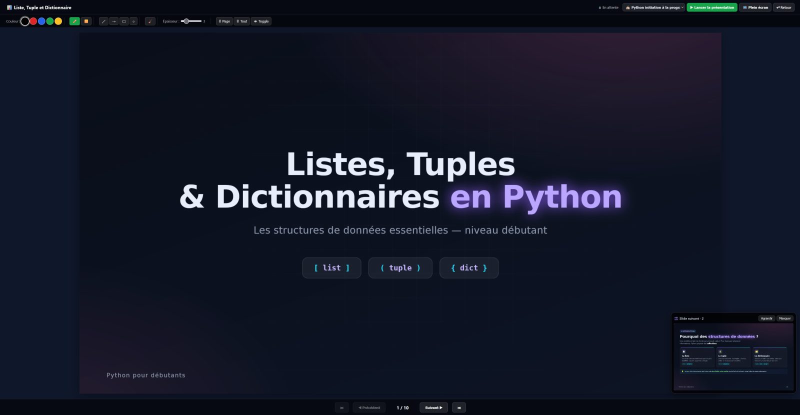 Capture d'écran d'EduTools